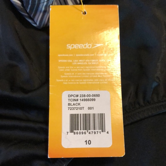 Speedo FITNESS Size 10 Ladies Classic Speedo High ScoopNeck Muted Graphic $89NEW - Picture 10 of 11